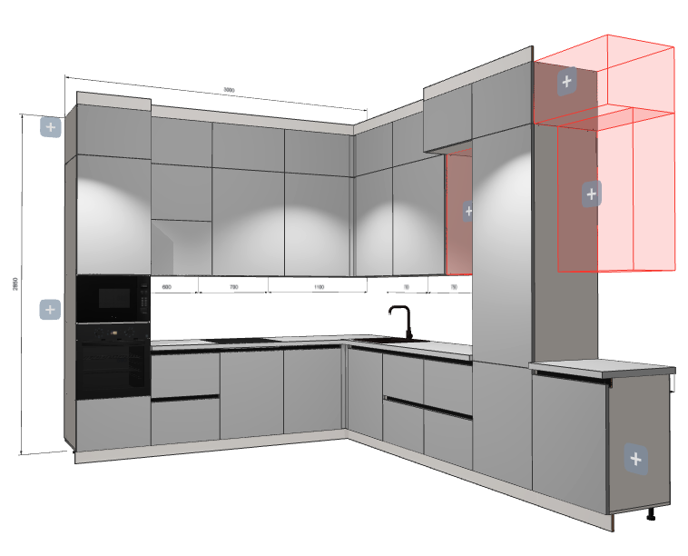 Projekt kuchni w edytorze 3D