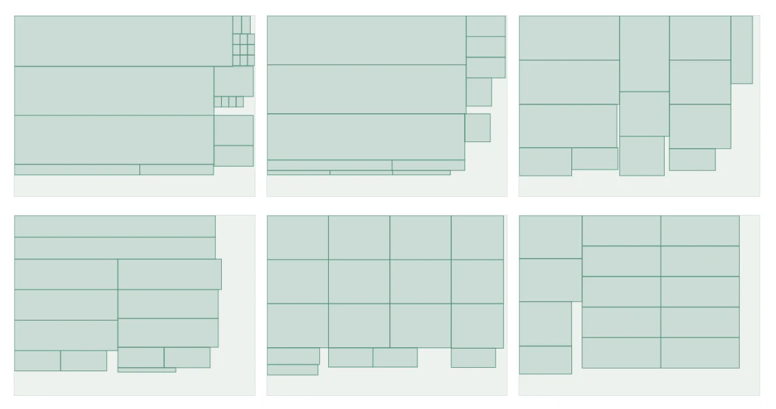 A cutting map for kitchen parts across chipboard sheets